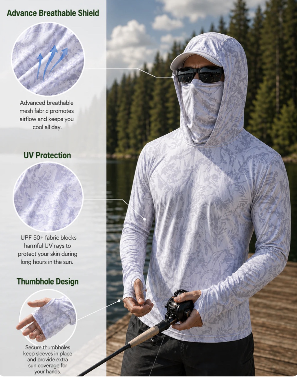 FinStrike Fishing Hoodie view 1